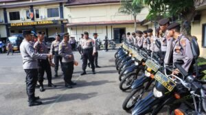 Jelang Lebaran, Kapolres Kediri Kota Cek Ranmor Dinas dan Almatsus Sat Samampta