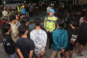 Gelar KRYD Secara Masif, Polres Kediri Kota Amankan Puluhan Sepeda Motor Berknalpot Tidak Sesuai Spektek