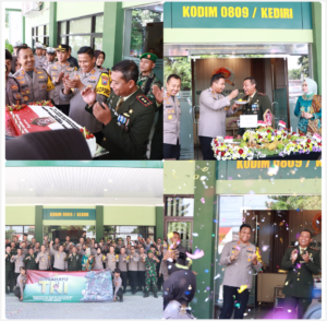 HUT TNI ke-79, Kapolres Kediri Beri Kejutan Kodim 0809/Kediri