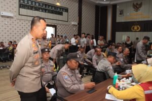Personel Polres Kediri Kota Gelar Rikkes Siapkan Personel Pengamanan TPS Pilkada 2024