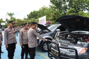Jelang Coblosan Pilkada Serentak 2024, Birolog Polda Jatim Cek Ranmor dan Almatsus Polres Bangkalan