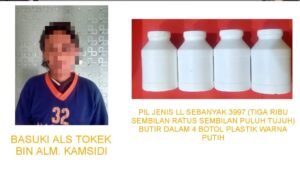 Buser Satreskoba Polres Kediri,Menyita Ribuan Pil Doble L Dari Pria Karyawan Pabrik