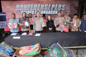 Polres Tulungagung Tetapkan 7 Tersangka Kasus Balon Udara Berpetasan 105 buah