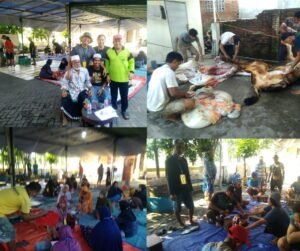 Penyembelihan Hewan Qurban di Masjid At-Taqwa Sidowaras Kraton Krian