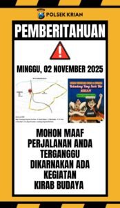 Polsek Krian Laksanakan Sosialisasi Menjelang Kirab Budaya Kelenteng Teng Swie Bio
