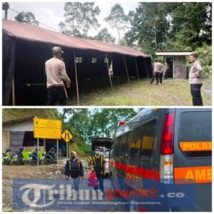 Polres Lumajang Dirikan Tenda Darurat Tanggap Bencana Erupsi Gunung Semeru ‎