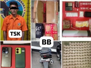 Polres Nganjuk Bongkar Sindikat Pengedar Sabu dan Pil Dobel L di Baron