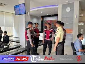 Patroli Kota Presisi Polres Kediri Sasar Bank dan Pasar, Utamakan Keamanan Masyarakat