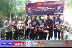 Polres Blitar Kota Resmikan Jembatan Merah Putih Presisi Penghubung Dua Desa