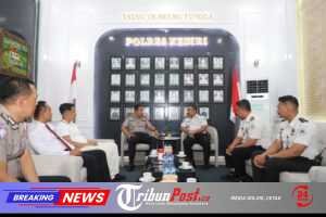 Pererat Koordinasi Kamtibmas, Kapolres Kediri Terima Audiensi Kalapas Kelas IIA Kediri