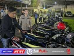 Polres Mojokerto Kota Amankan 80 Pemuda Konvoi,1 orang Kedapatan Bawa Sajam
