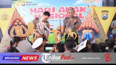 Polres Kediri Kota Rayakan Hari Anak Nasional Lewat Wayang Karton, Tanamkan Karakter dan Cinta Budaya Sejak Dini