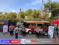 Pojok Kamtibmas Polres Ngawi Hadir di Pasar Krompol Ajak Warga Jaga Kamtibmas