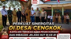 Perkuat Sinergitas di Desa Cengkok, Kapolsek Tarokan Bawa Pesan Humanis dan Imbauan Jelang HUT RI ke-81