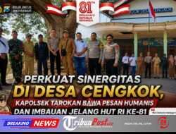 Perkuat Sinergitas di Desa Cengkok, Kapolsek Tarokan Bawa Pesan Humanis dan Imbauan Jelang HUT RI ke-81