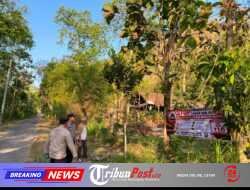 Polres Blitar Kota Edukasi Warga dan Pasang Banner Cegah Karhutla di Lereng Gunung Pegat
