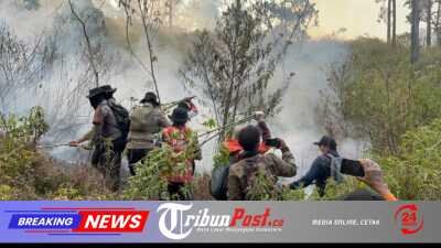 Polres Batu Terjunkan Personel Tangani Karhutla di Gunung Buthak dan Sterilisasi Jalur Pendakian Panderman