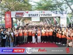 Lari bersama masyarakat Kapolres Kediri, Semarakkan HUT RI ke-81 di Kediri Run 2026