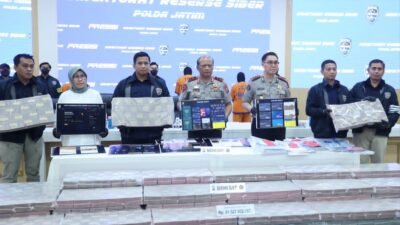 Polda Jatim Bongkar Scam Investasi Kripto Internasional, Blokir 77 Rekening Senilai Rp81,5 Miliar