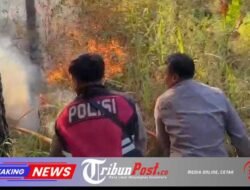 Polres Magetan Bersama Tim Gabungan Tangani Karhutla di Panekan Lereng Gunung Lawu