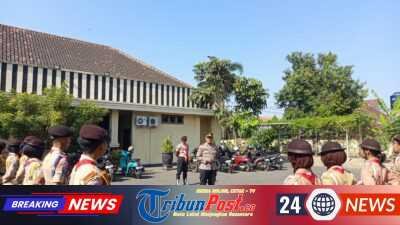 Saka Bhayangkara Kediri Kota Dibekali Kedisiplinan, Jadi Generasi Muda yang Tangguh dan Bijak Bermedia Sosial