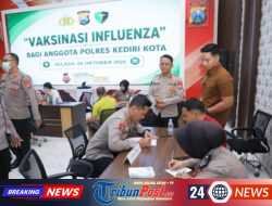 Polres Kediri Kota Perkuat Kesehatan Personel melalui Vaksinasi Influenza