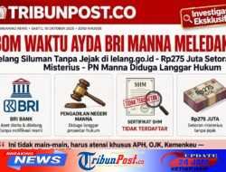 BOM WAKTU AYDA BRI MANNA MELEDAK! Lelang Siluman Tanpa Jejak di http://lelang dot go dot id, Rp275 Juta Setoran Misterius