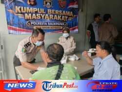 Polresta Balikpapan Hadir di Tengah Masyarakat, Gelar Bakti Kesehatan Gratis untuk Ojol dan Warga