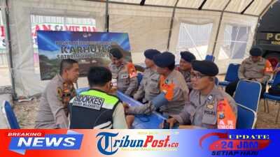 Polres Mojokerto Cek Kesehatan, Dukung Fisik Prima Personel Brimob Siaga Karhutla Gunung Arjuno – Welirang